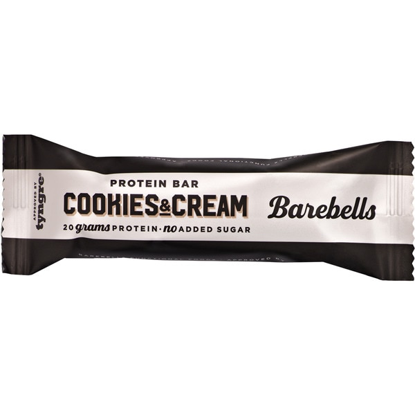 barrita de proteínas sabor cookies & cream sin azúcar añadido envase 55 g