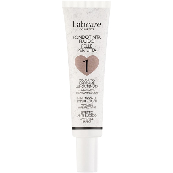 Fluid foundation tone 1 for natural and long-lasting coverage tube 30 ml for all skin types including sensitive skin