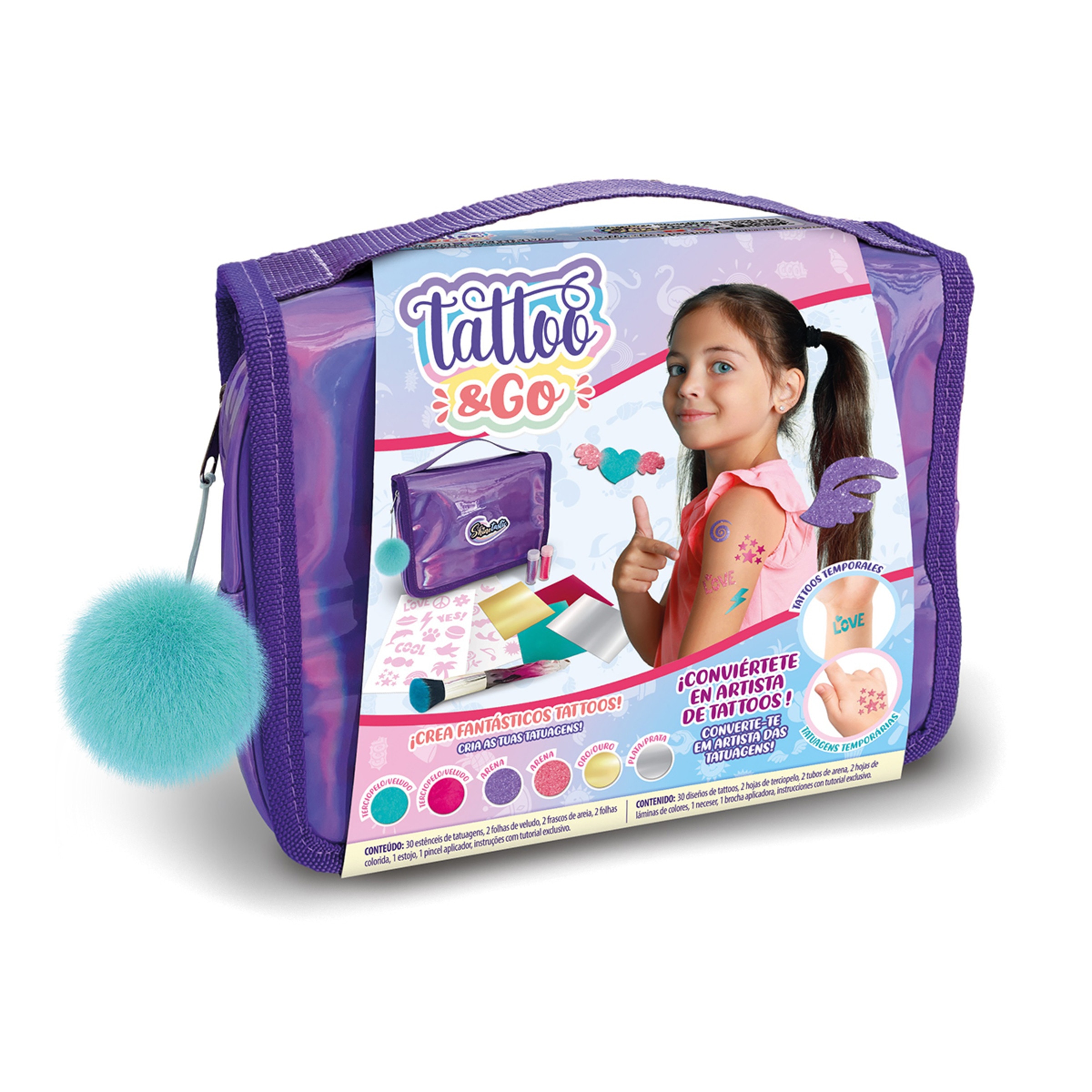 Imagen 0 de Juego de manualidades Shinetastic Tatto&Go Bizak