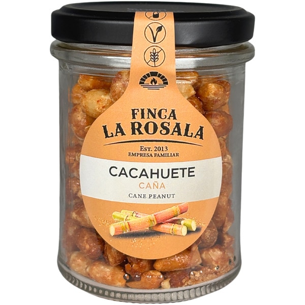 geröstete Erdnüsse mit Rohrzucker, glutenfrei, laktosefrei und vegan Schale 90 g