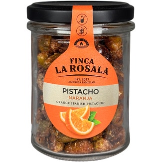 FINCA LA ROSALA orange toasted Spanish pistachios, gluten-free and lactose-free jar 90 g