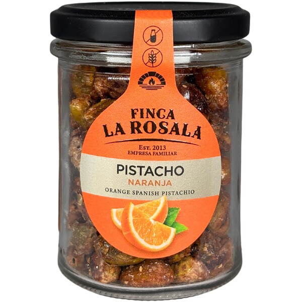 geröstete spanische Pistazien mit Orange, glutenfrei und laktosefrei Schale 90 g