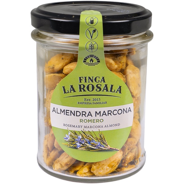 Marcona-Mandeln mit Rosmarin, glutenfrei, laktosefrei und vegan Schale 90 g