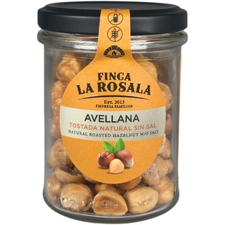 FINCA LA ROSALA avellana tostada natural sin sal, sin gluten, sin lactosa y vegana tarro 90 g