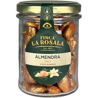 FINCA LA ROSALA gold-plated toasted sweet almonds gluten-free and lactose-free jar 90 g