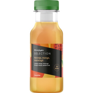 EL CORTE INGLES SELECTION Smoothie aus Orange, Mango und Maracuja 100% natürlich Flasche 250 ml