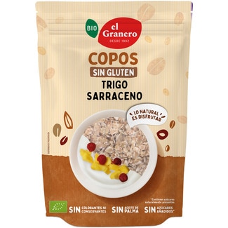 EL GRANERO Bio-Buchweizenflocken aus ökologischem Anbau, glutenfrei, ohne Zuckerzusatz Tasche 450 g ohne Palmöl