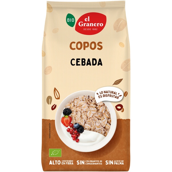Bio-Gerstenflocken aus ökologischem Anbau ohne Palmöl Tasche 500 g