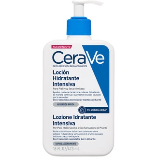 CERAVE intensive Feuchtigkeitslotion für den Körper für sehr trockene und gereizte Haut Dosierspender 473 ml zur Reparatur der Hautschutzbarriere