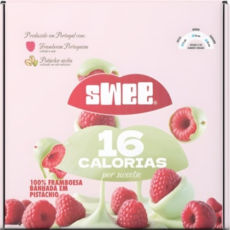 Swee Fruta Framboesa Banhada em Pistáchio embalagem 125 ml