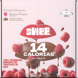 Swee Fruta Banhada Framboesa com Chocolate de Leite embalagem 125 ml