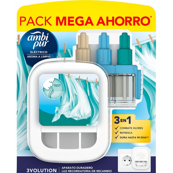 Ambientador Elétrico 3Volution Limpo&Fresco embalagem 20 ml