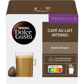 NESCAFE DOLCE GUSTO Robusta selection intense coffee with milk case 16 capsules