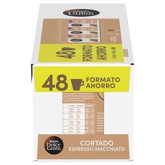 Café cortado espresso Macchiatto selección arábica y robusta pack 3 de estuches 16 cápsulas - Nescafe Dolce Gusto