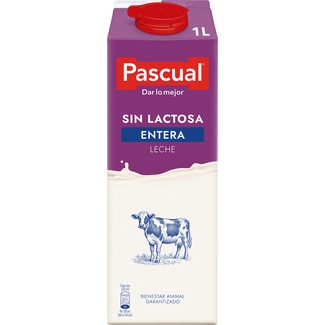 PASCUAL Lactose-free whole milk carton 1 l