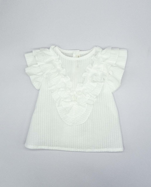 Blusa con doble volante