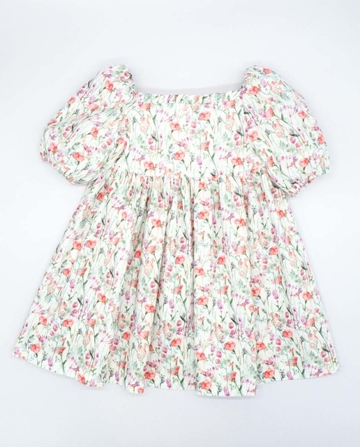 Vestido manga abullonada