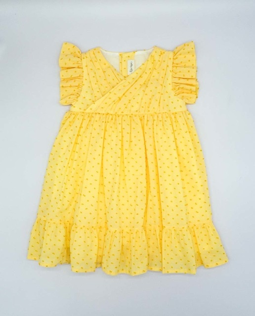 Vestido cuerpo fruncido plumeti
