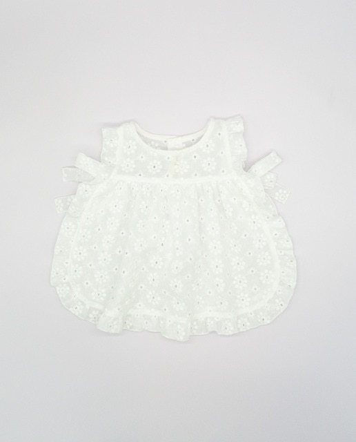 Vestido baño bordado flores