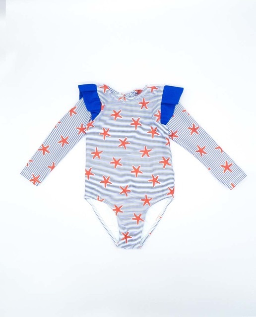 Bañador manga larga estrellas