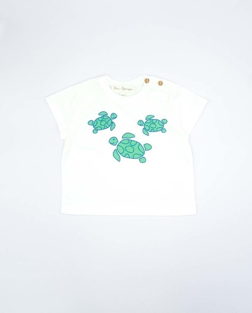 Camiseta blanca tortugas