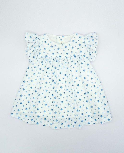 Vestido volante de plumeti flor