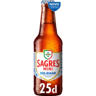 Sagres Cerveja Sol&Mar garrafa 25 cl