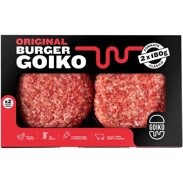 100% Spanish beef burgers, gluten-free 2-pack tray 360 g