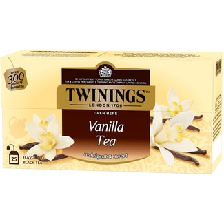 TWININGS té negro a la vainilla estuche 25 bolsitas
