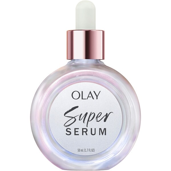 Gesichtsserum Super 5 Vorteile in 1 besseres Hautbild, gleichmäßigerer Teint Dosierspender 50 ml straffere Haut, sichtbar weichere Linien und lang anhaltende Feuchtigkeitszufuhr