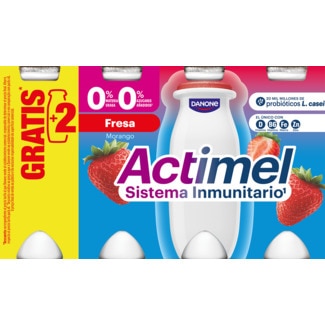 Actimel Morango Sistema Imunitário Pack 8 unidades embalagem 100 g