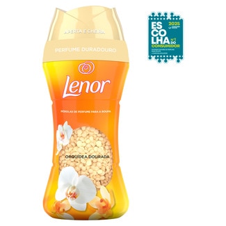 Lenor Intensificador Perfume Pérolas Orquídea Dourada embalagem 195 g