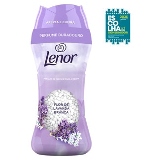 Lenor Intensificador Perfume Pérolas Sensitive Lavanda embalagem 195 g