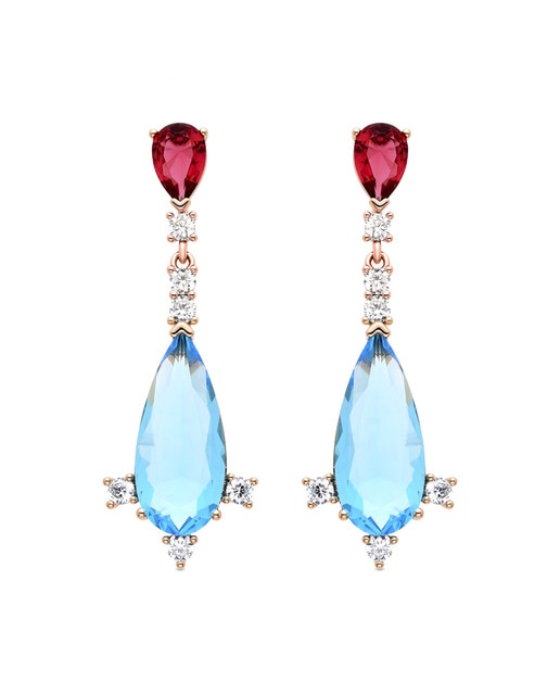 Pendientes acabados en oro amarillo de 18K