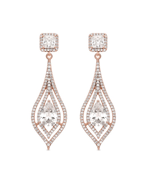 Pendientes acabados en oro amarillo de 18K