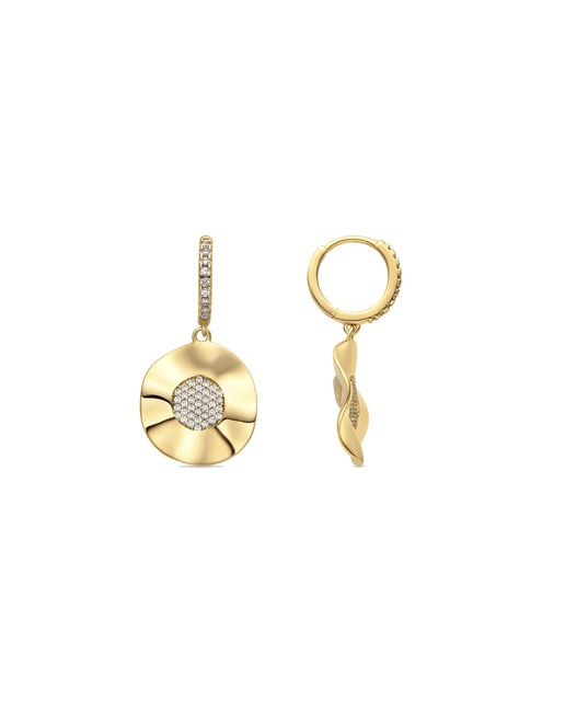 Pendientes acabado oro 18k