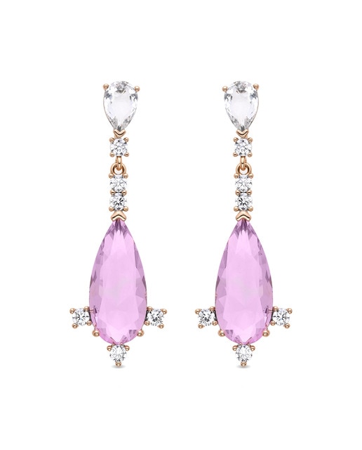Pendientes acabados en oro amarillo de 18K