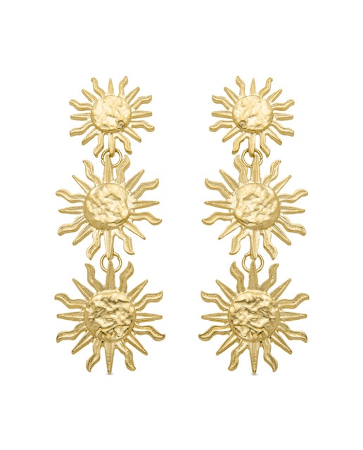 Pendientes acabados en oro amarillo 18K