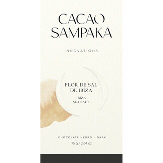 CACAO SAMPAKA chocolate negro Innovations con flor de sal de Ibiza tableta 75 g