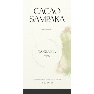 CACAO SAMPAKA chocolate negro Origins 77% de Tanzania tableta 75 g