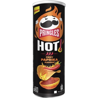 PRINGLES aperitivo frito de patata sabor picante Hot Fiery Paprika Flavour tin 160 g