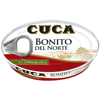 CUCA bonito del norte en aceite de oliva tin 82 drained weight g