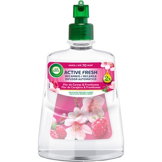 AIR WICK Active Fresh Cherry Blossom & Raspberry automatic diffuser air freshener with essential oils refill