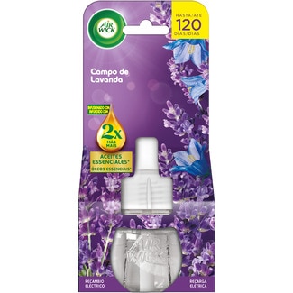 AIR WICK ambientador eléctrico difusor inteligente Campo de Lavanda con aceites esenciales refill