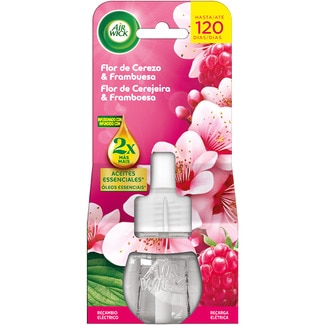 AIR WICK ambientador eléctrico difusor inteligente Flor de Cerezo & Frambuesa with essential oils refill