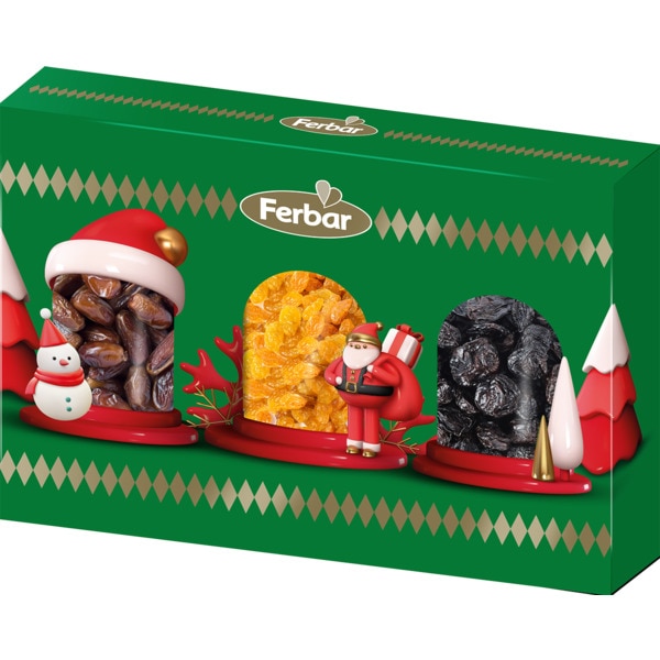 Frutos Secos Tâmaras / Sultanas/ Amêndoas caixa 300 g