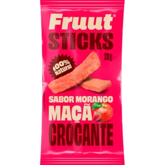 Fruut Chips de Maça com sabor Morango embalagem 20 g