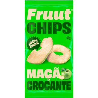 Fruut Chips de Maçâ Verde Intenso Crocante embalagem 60 g