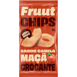 Fruut Chips Maçã Crocante sabor Canela embalagem 60 g