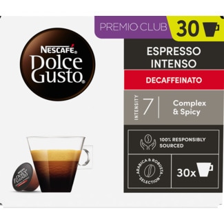 Nescafé Dolce Gusto Cápsula de Café Espresso Intenso Descafeinado embalagem 30 unidades